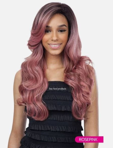 SHAKE N GO FREETRESS EQUAL Synthetic Premium Delux Full Wig - CORIN, RosePink Sareya Beauty Supply Store, Wig store, glueless wigs